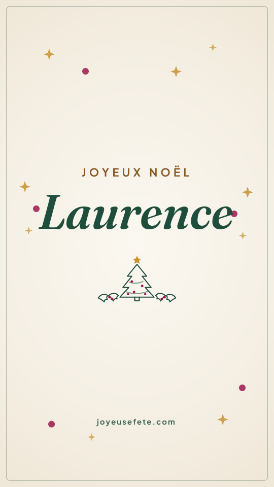 Image « Joyeux Noël Laurence » au format story