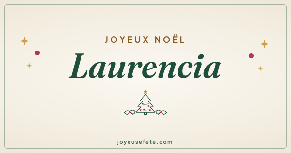 Image « Joyeux Noël Laurencia » au format large