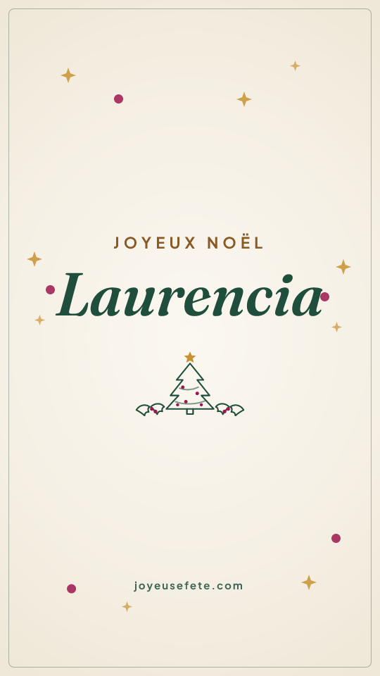 Image « Joyeux Noël Laurencia » au format story