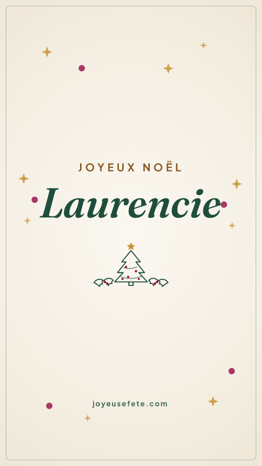 Image « Joyeux Noël Laurencie » au format story