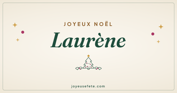 Image « Joyeux Noël Laurène » au format large