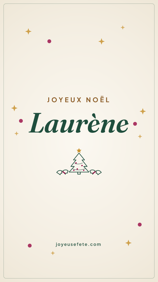 Image « Joyeux Noël Laurène » au format story