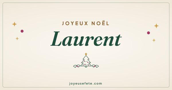 Image « Joyeux Noël Laurent » au format large