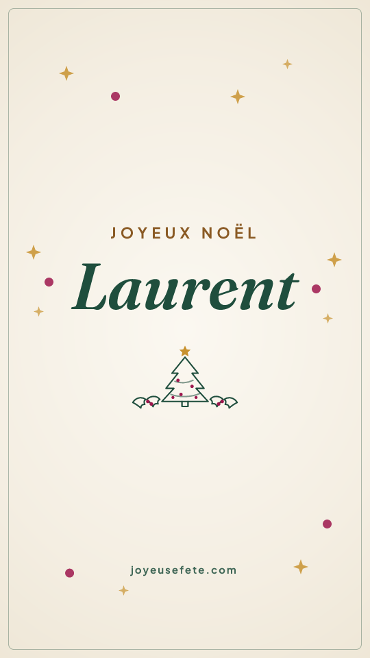 Image « Joyeux Noël Laurent » au format story