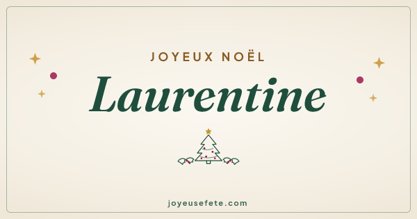 Image « Joyeux Noël Laurentine » au format large