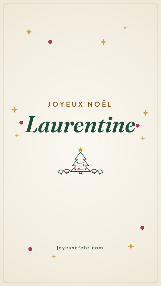 Image « Joyeux Noël Laurentine » au format story