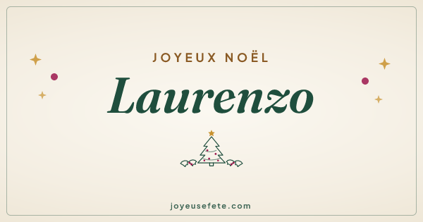 Image « Joyeux Noël Laurenzo » au format large