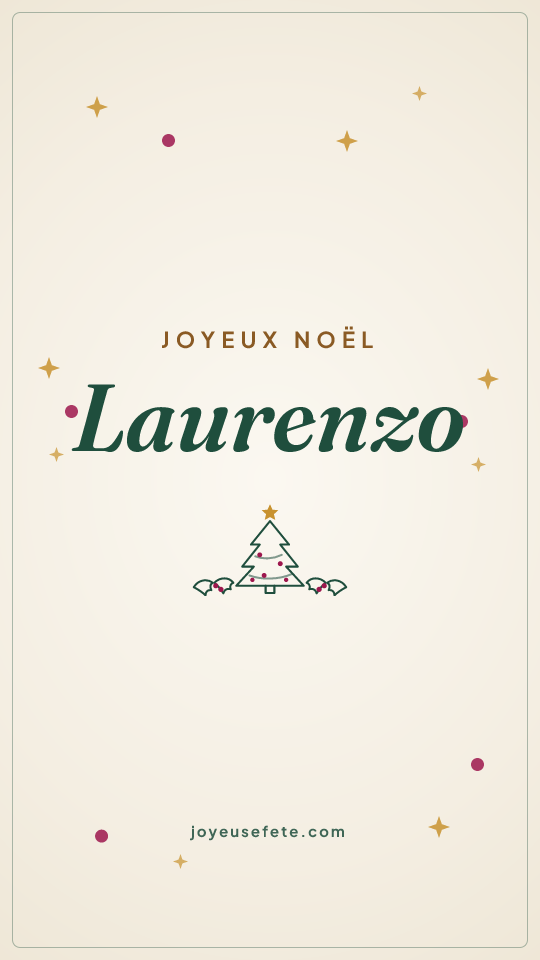 Image « Joyeux Noël Laurenzo » au format story