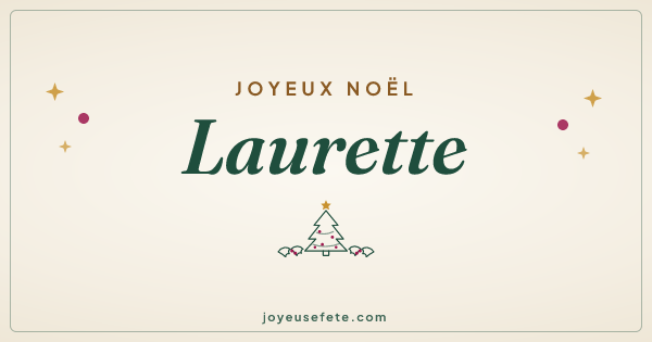 Image « Joyeux Noël Laurette » au format large