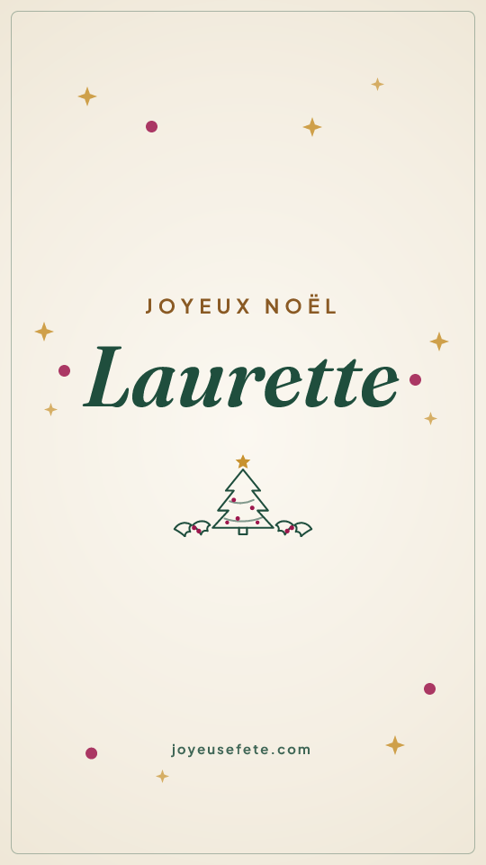 Image « Joyeux Noël Laurette » au format story
