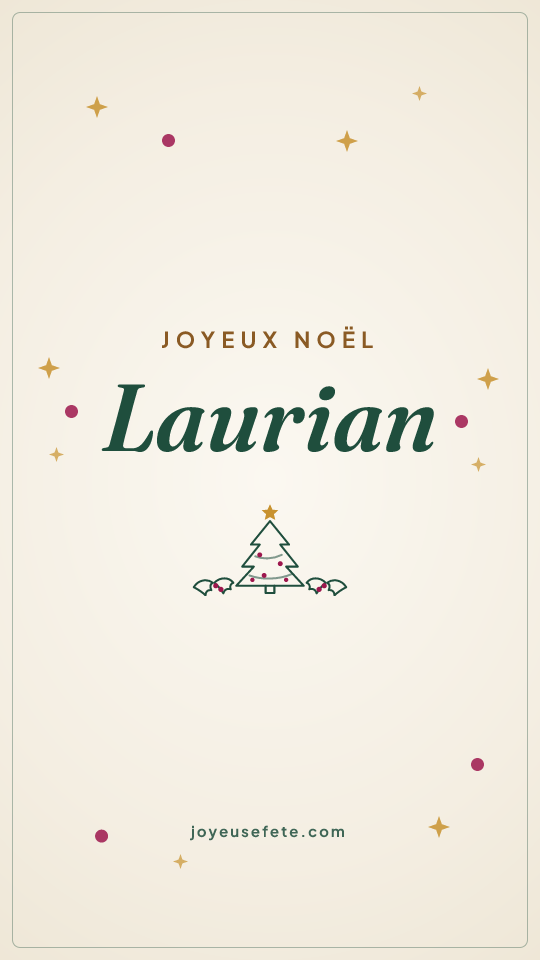 Image « Joyeux Noël Laurian » au format story