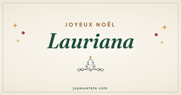 Image « Joyeux Noël Lauriana » au format large