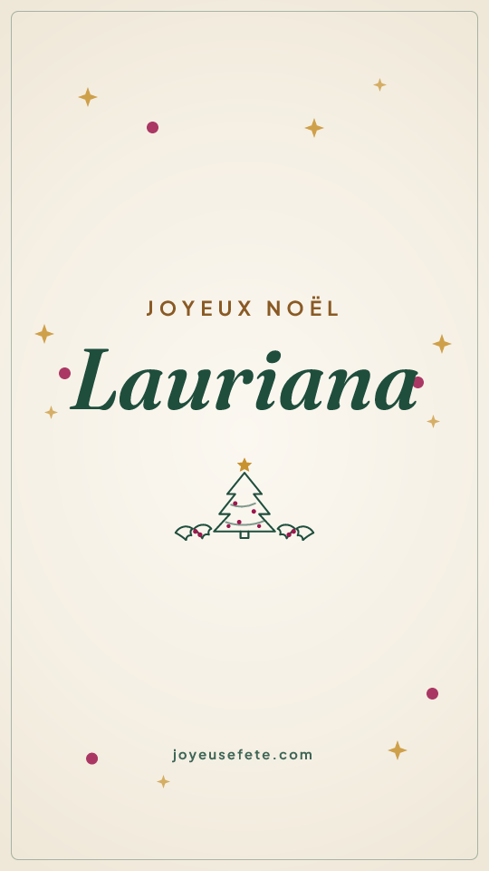 Image « Joyeux Noël Lauriana » au format story