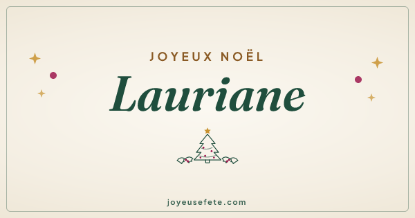 Image « Joyeux Noël Lauriane » au format large