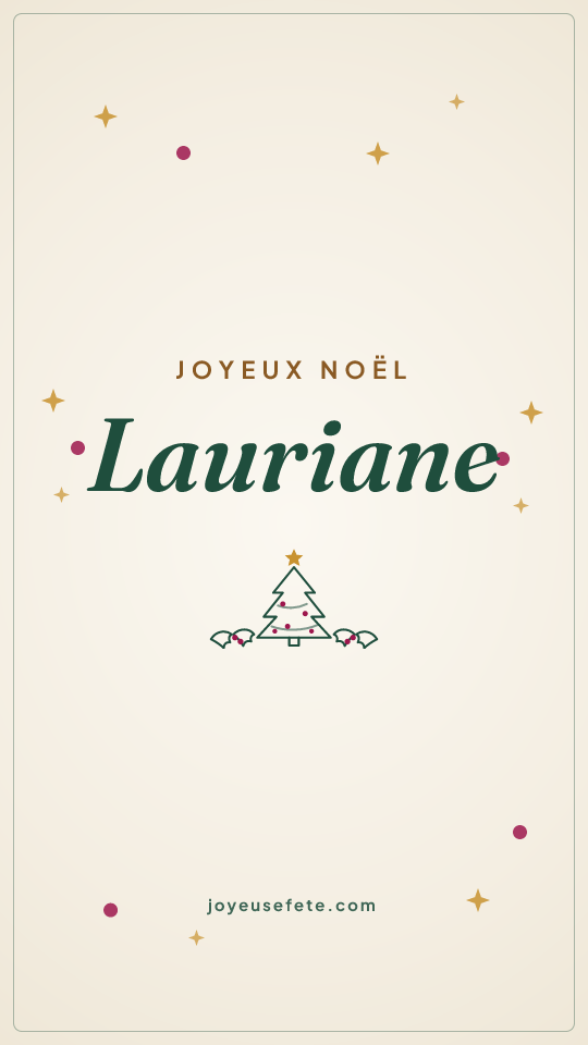 Image « Joyeux Noël Lauriane » au format story