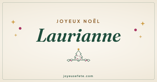 Image « Joyeux Noël Laurianne » au format large