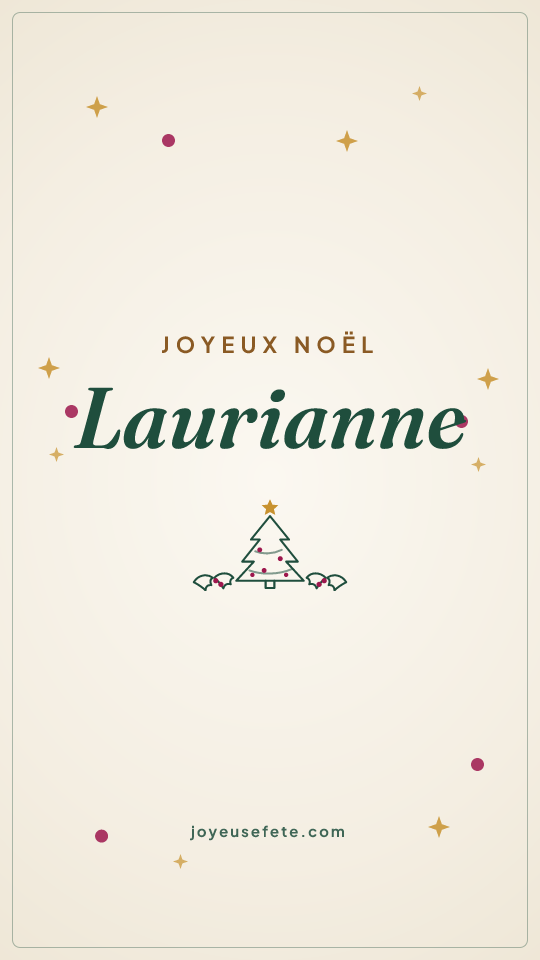Image « Joyeux Noël Laurianne » au format story