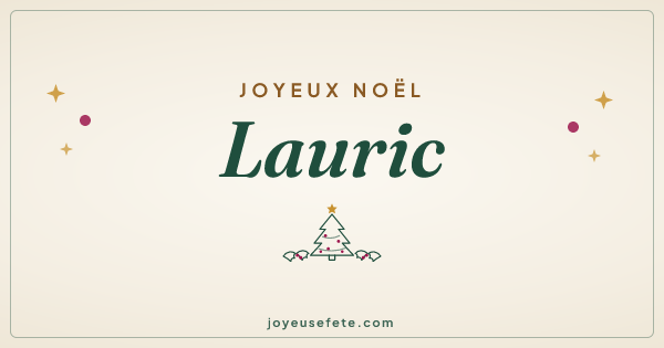Image « Joyeux Noël Lauric » au format large