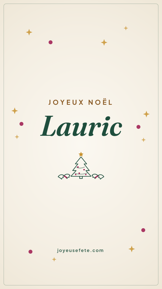 Image « Joyeux Noël Lauric » au format story