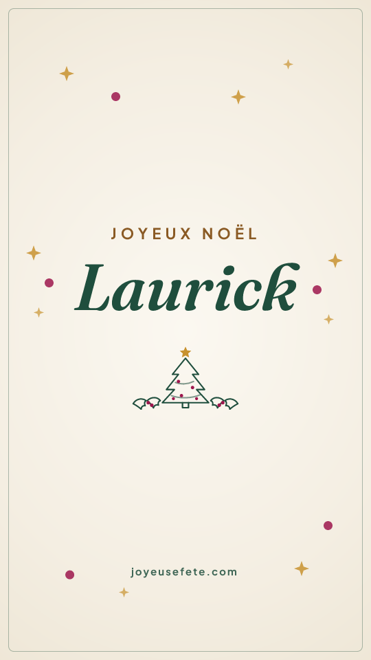 Image « Joyeux Noël Laurick » au format story