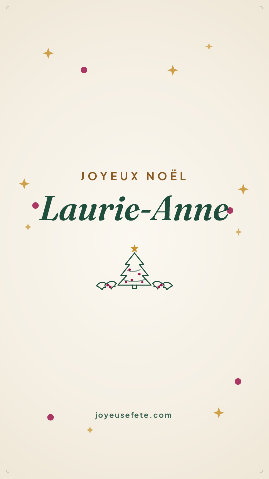 Image « Joyeux Noël Laurie-Anne » au format story