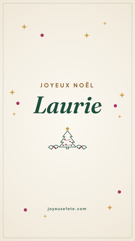 Image « Joyeux Noël Laurie » au format story
