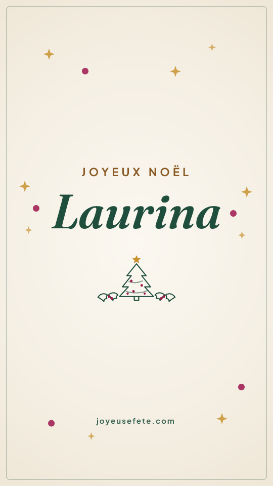 Image « Joyeux Noël Laurina » au format story