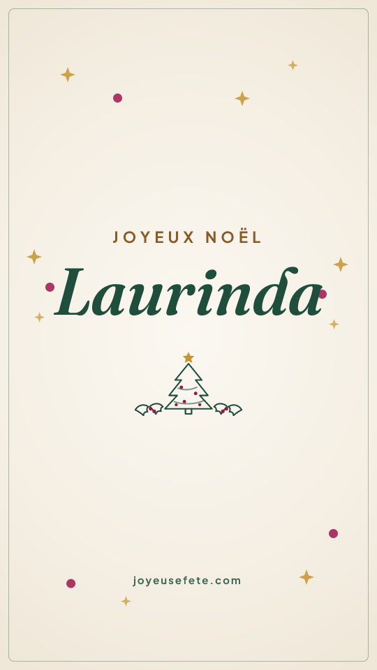 Image « Joyeux Noël Laurinda » au format story
