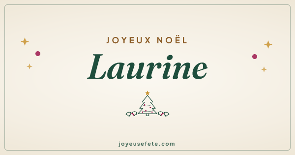 Image « Joyeux Noël Laurine » au format large