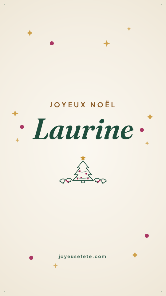 Image « Joyeux Noël Laurine » au format story