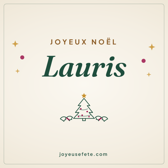 Image carrée « Joyeux Noël Lauris » pour WhatsApp