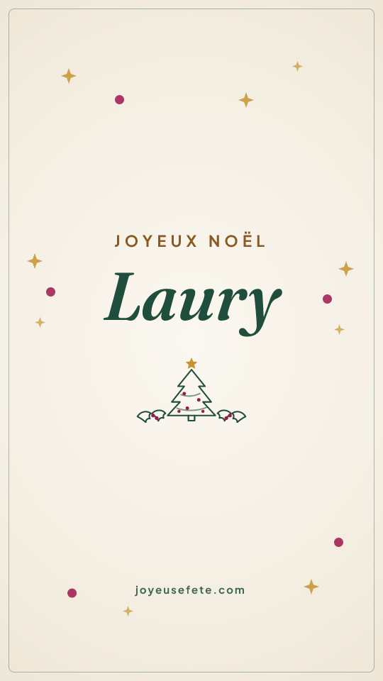 Image « Joyeux Noël Laury » au format story