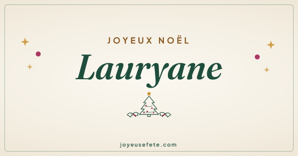 Image « Joyeux Noël Lauryane » au format large
