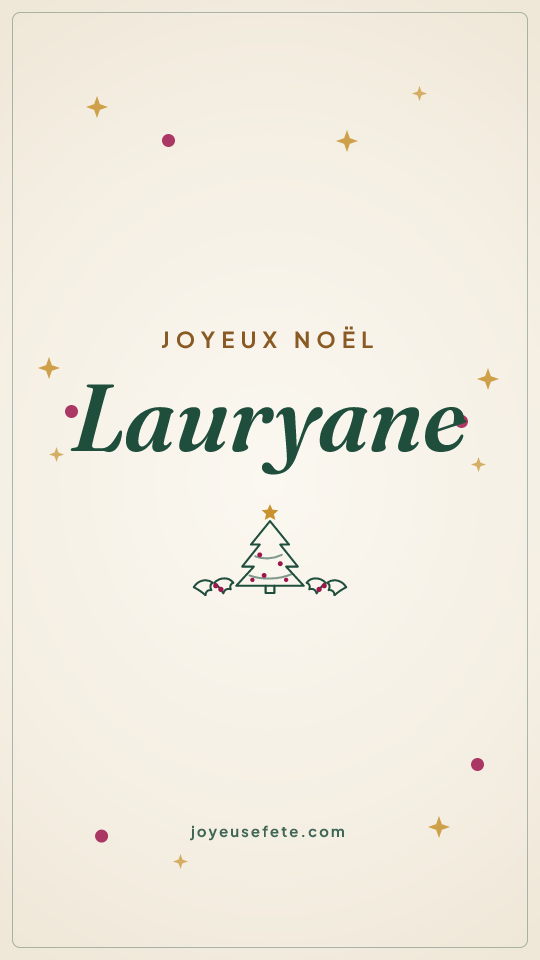 Image « Joyeux Noël Lauryane » au format story