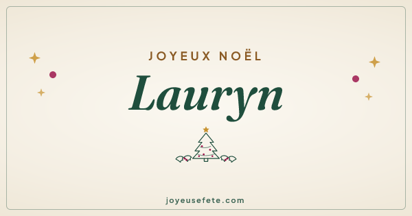 Image « Joyeux Noël Lauryn » au format large