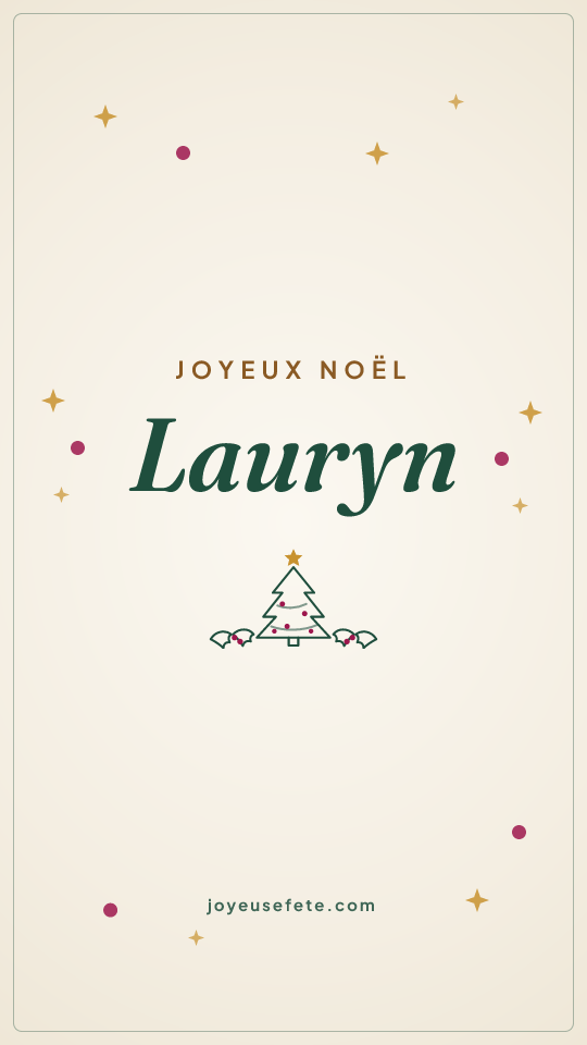 Image « Joyeux Noël Lauryn » au format story