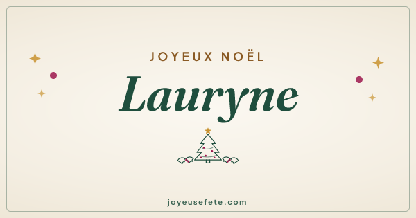 Image « Joyeux Noël Lauryne » au format large