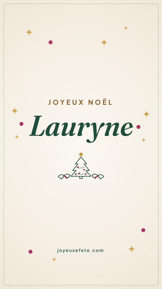Image « Joyeux Noël Lauryne » au format story
