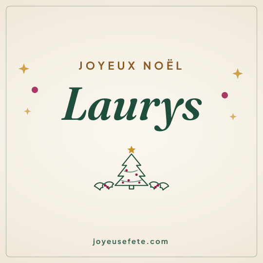 Image carrée « Joyeux Noël Laurys » pour WhatsApp
