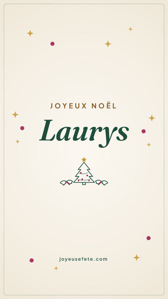 Image « Joyeux Noël Laurys » au format story