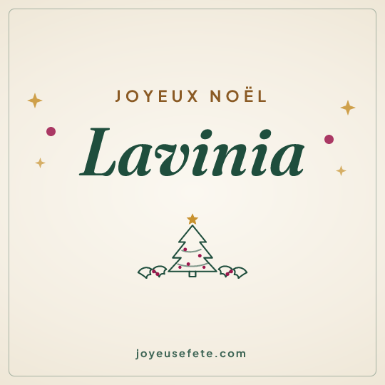 Image carrée « Joyeux Noël Lavinia » pour WhatsApp