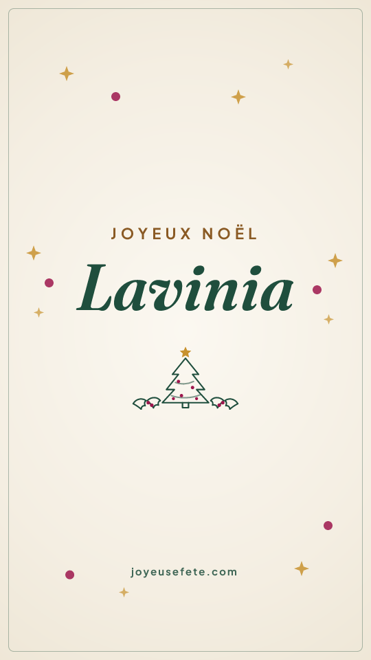 Image « Joyeux Noël Lavinia » au format story