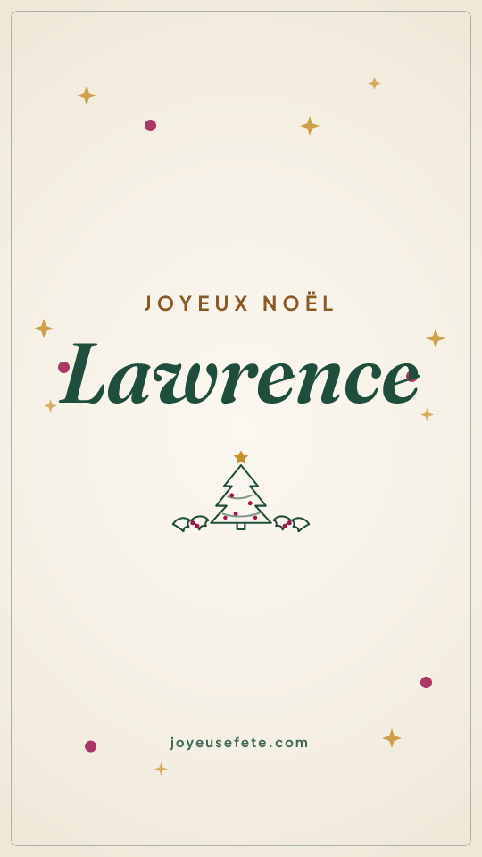 Image « Joyeux Noël Lawrence » au format story