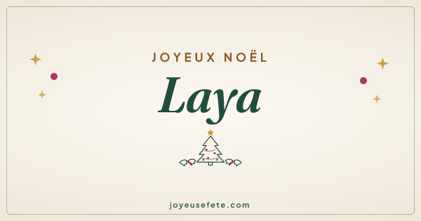 Image « Joyeux Noël Laya » au format large