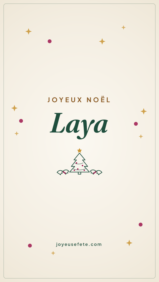 Image « Joyeux Noël Laya » au format story