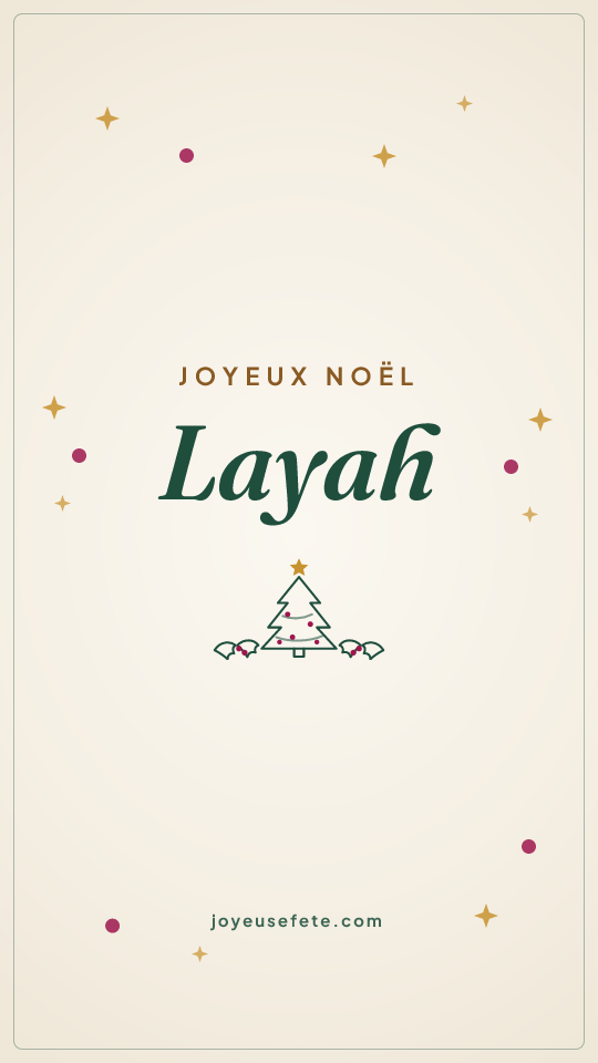 Image « Joyeux Noël Layah » au format story