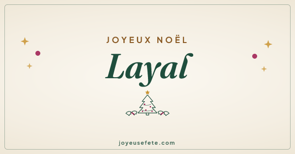 Image « Joyeux Noël Layal » au format large