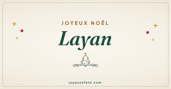 Image « Joyeux Noël Layan » au format large