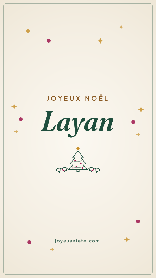 Image « Joyeux Noël Layan » au format story