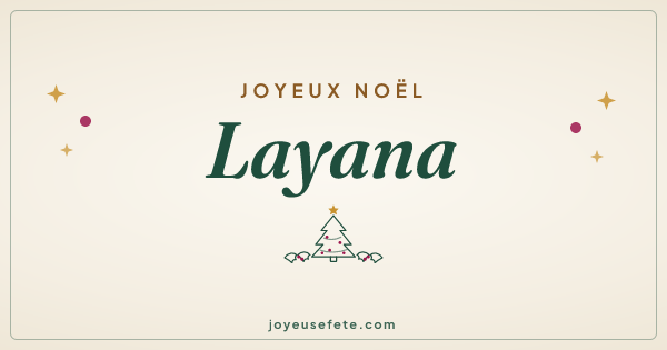 Image « Joyeux Noël Layana » au format large
